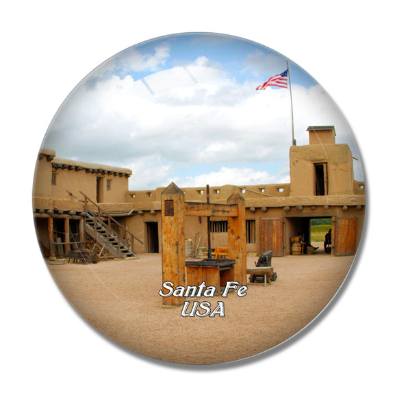 USA America William Bent's Fort Santa Fe 3D Fridge Magnet Crystal Glass