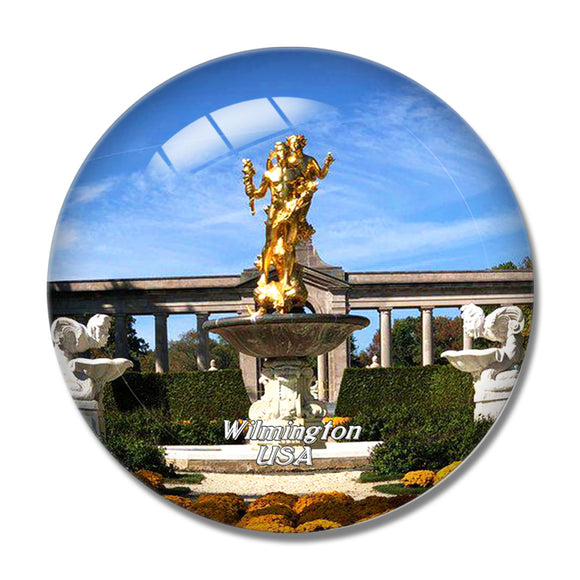 USA America Wilmington Delaware Nemours Estate 3D Fridge Magnet Crystal Glass