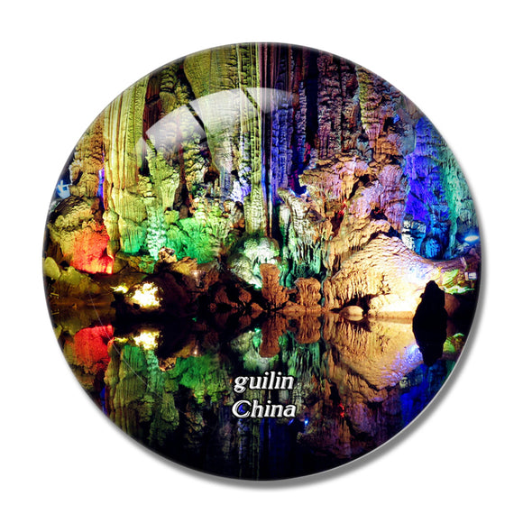 China Karst cave guilin 3D Fridge Magnet Crystal Glass