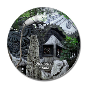 China Shanghai Yuyuan 3D Fridge Magnet Crystal Glass