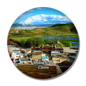 China Shangri-La 3D Fridge Magnet Crystal Glass