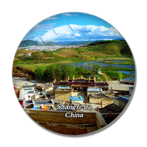 China Shangri-La 3D Fridge Magnet Crystal Glass