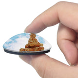 China Sichuan Golden Top Mount Emei 3D Fridge Magnet Crystal Glass