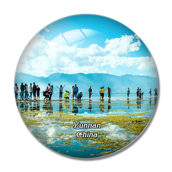 China Yunnan Dali Ancient  Erhai 3D Fridge Magnet Crystal Glass