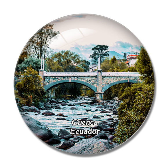 Ecuador Bridge Of The Stairs Cuenca 3D Fridge Magnet Crystal Glass