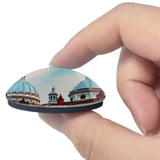 Ecuador Cathedral Of Cuenca Basin 3D Fridge Magnet Crystal Glass