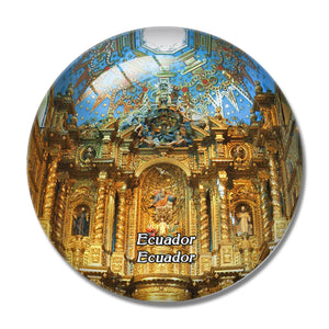 Ecuador Church Of The Society Of Jesus Quito 3D Fridge Magnet Crystal Glass