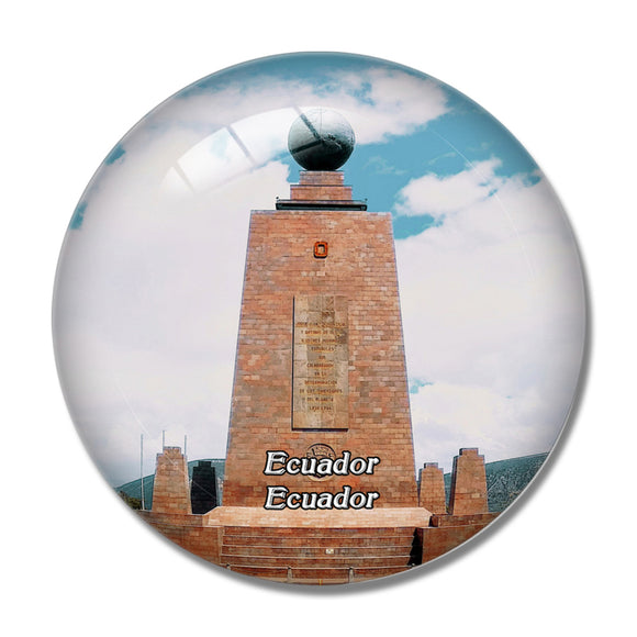 Ecuador Half Of The World Monument Quito 3D Fridge Magnet Crystal Glass