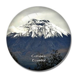 Ecuador Pichincha Volcano Cotopaxi 3D Fridge Magnet Crystal Glass