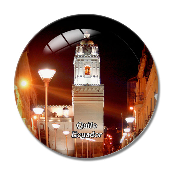 Ecuador Quito Church The Merced Historic Centre 3D Fridge Magnet Crystal Glass