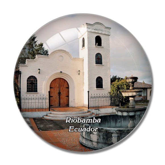 Ecuador Riobamba Church 3D Fridge Magnet Crystal Glass