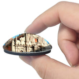 Italy Acireale Basilica di San Sebastiano 3D Fridge Magnet Crystal Glass