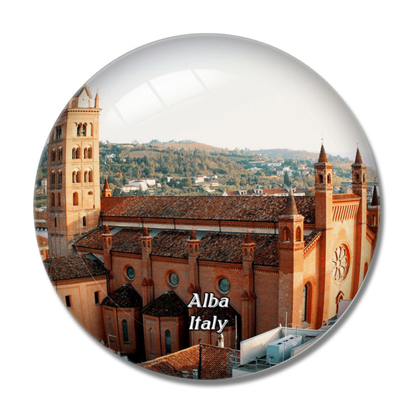 Italy Alba Chiesa Di San Giuseppe 3D Fridge Magnet Crystal Glass