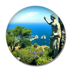 Italy Anacapri Monte Solaro 3D Fridge Magnet Crystal Glass