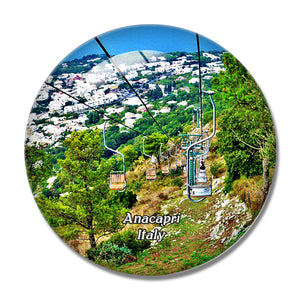 Italy Anacapri Seggiovia Monte Solaro 3D Fridge Magnet Crystal Glass