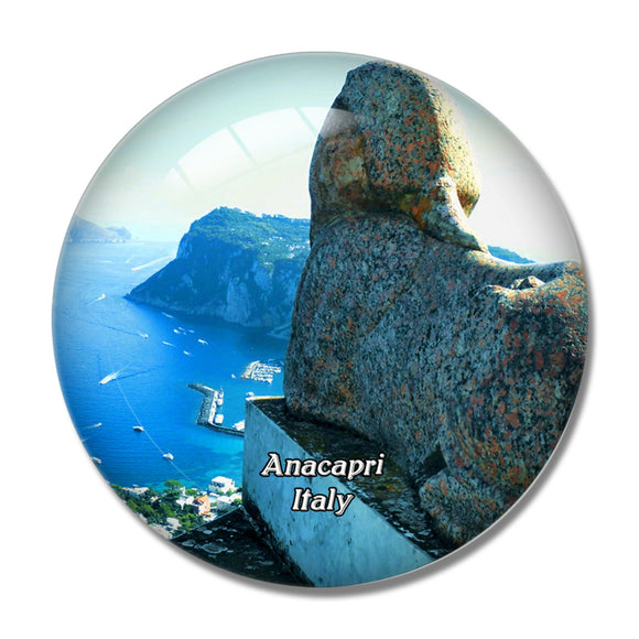 Italy Anacapri Villa San Michele 3D Fridge Magnet Crystal Glass