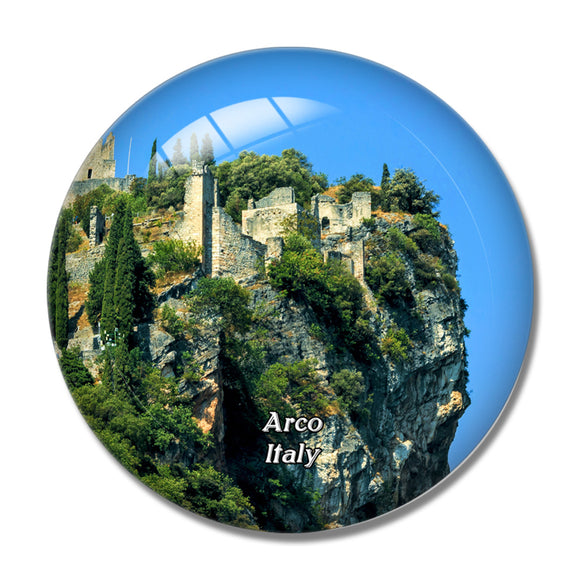 Italy Arco Castle 3D Fridge Magnet Crystal Glass