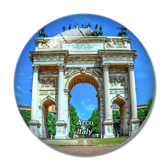 Italy Arco Della Pace 3D Fridge Magnet Crystal Glass