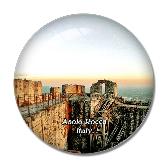 Italy Asolo Rocca 3D Fridge Magnet Crystal Glass