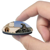 Italy Assisi Church Knight 3D Fridge Magnet Crystal Glass