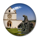 Italy Assisi Church Knight 3D Fridge Magnet Crystal Glass