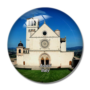 Italy Assisi Monuments Church 3D Fridge Magnet Crystal Glass