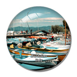 Italy Bardolino Garda Boats 3D Fridge Magnet Crystal Glass