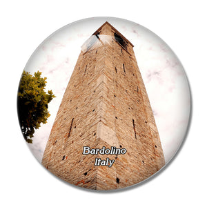 Italy Bardolino Stone Tower 3D Fridge Magnet Crystal Glass