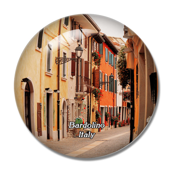 Italy Bardolino Street Scene 3D Fridge Magnet Crystal Glass