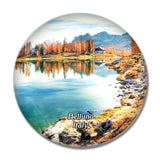 Italy Belluno Lago Federa 3D Fridge Magnet Crystal Glass