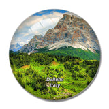 Italy Belluno Monte Pelmo Dolomittene 3D Fridge Magnet Crystal Glass