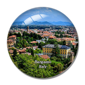 Italy Bergamo 3D Fridge Magnet Crystal Glass