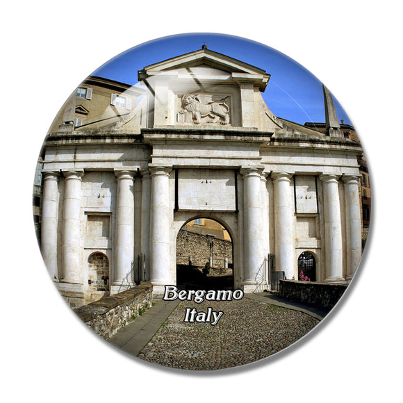 Italy Bergamo S Door James  Entrance 3D Fridge Magnet Crystal Glass