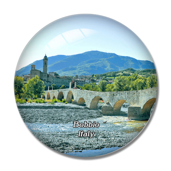 Italy Bobbio Bridge 3D Fridge Magnet Crystal Glass