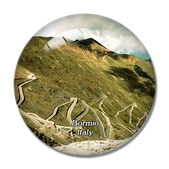 Italy Bormio Stelvio Pass 3D Fridge Magnet Crystal Glass