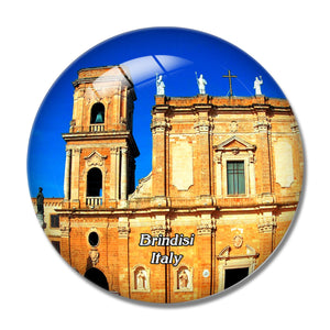 Italy Brindisi Cathedral 3D Fridge Magnet Crystal Glass