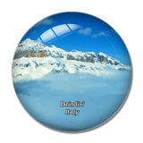 Italy Brindisi Snow 3D Fridge Magnet Crystal Glass