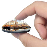 Italy Cagliari Sailboats 3D Fridge Magnet Crystal Glass