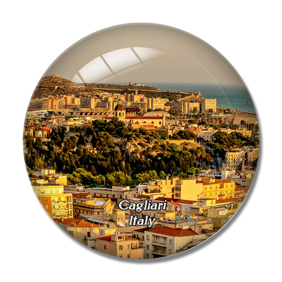 Italy Cagliari Sardinia 3D Fridge Magnet Crystal Glass