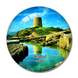 Italy Cagliari Sardinia Tower 3D Fridge Magnet Crystal Glass