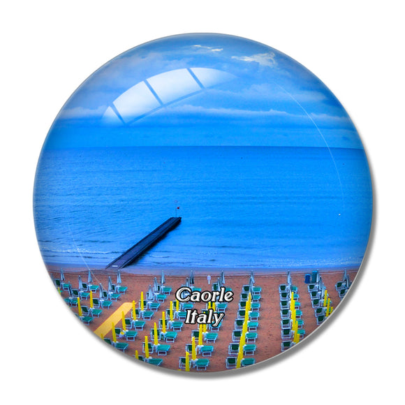 Italy Caorle Beach 3D Fridge Magnet Crystal Glass