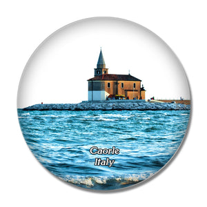 Italy Caorle Beach 3D Fridge Magnet Crystal Glass