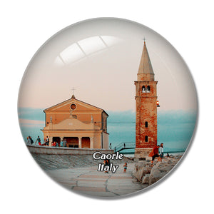 Italy Caorle Church Lighthouse 3D Fridge Magnet Crystal Glass