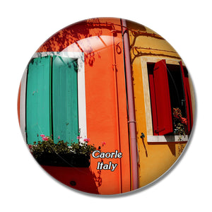 Italy Caorle Window House 3D Fridge Magnet Crystal Glass