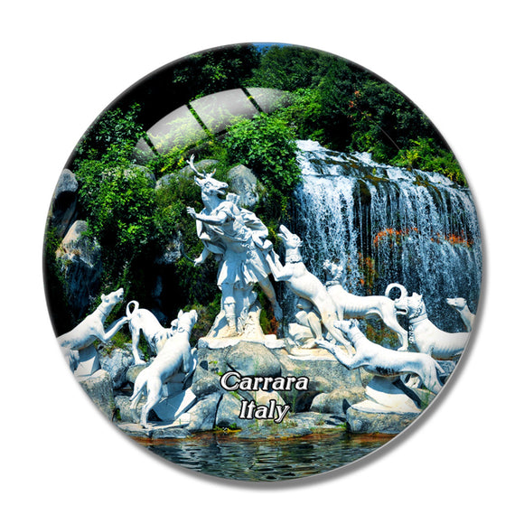 Italy Caserta Waterfall Royal Palace 3D Fridge Magnet Crystal Glass