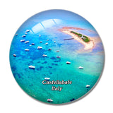 Italy Castellabate Punta Licosa 3D Fridge Magnet Crystal Glass