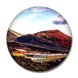 Italy Catania Volcano Lava Etna Sicily 3D Fridge Magnet Crystal Glass