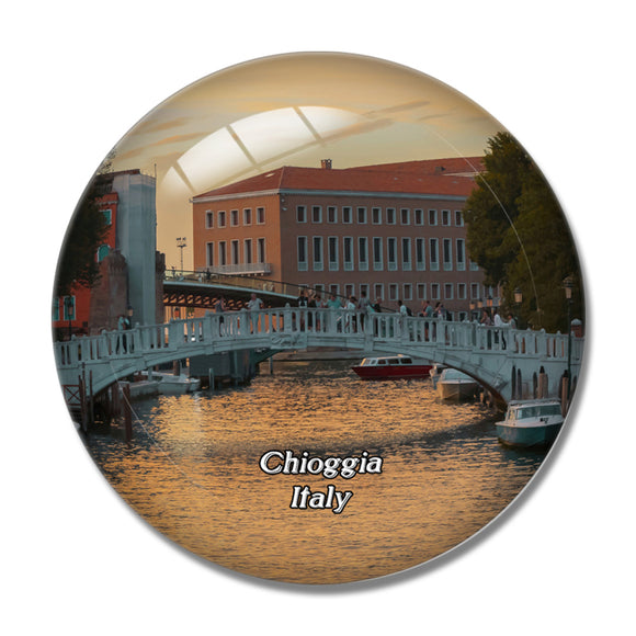 Italy Chioggia Bridge 3D Fridge Magnet Crystal Glass