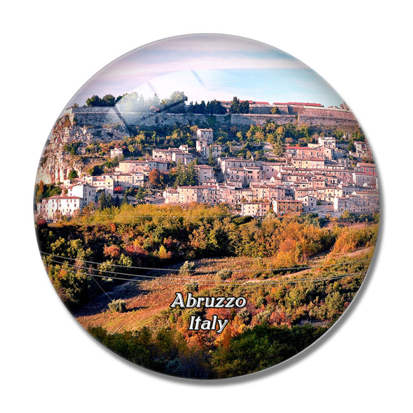 Italy Civitella Del Tronto 3D Fridge Magnet Crystal Glass