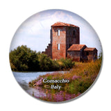 Italy Comacchio Nature Reserve 3D Fridge Magnet Crystal Glass